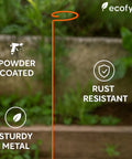 ecofynd Set of 3 Metal Plant Trellis – 18 Inch Rust-Resistant Stake