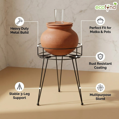 ecofynd Ecofynd Heavy Duty Matka Stand for Kitchen - Style 1