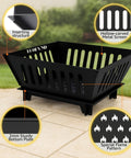 ecofynd Foldable Iron Fire Pit – Heavy Duty & Portable