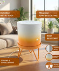 ecofynd Ecofynd Lucas Tabletop Metal Planter with Orange Stand