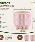 ecofynd 3.5 Inch Ceramic Plant Pots with Drainage Hole