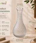 ecofynd 4.7 Inch Glass Flower Vase for Fresh & Artificial Flowers