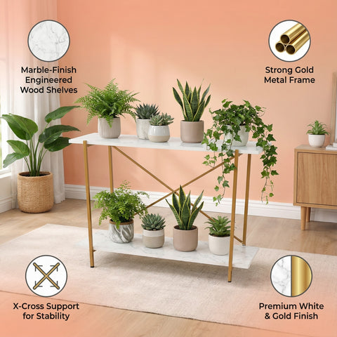 ecofynd Elix Metal Plant Stands for Outdoor Balcony