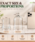 ecofynd 3.3 Inches Decorative Glass Bell Jar with Lid