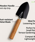 ecofynd Medium Trowel with Wooden Handle – Durable Garden Soil & Compost Scoop
