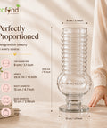 ecofynd 4.7 Inches Glass Vase for Flower Plants