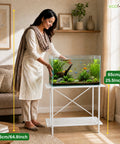ecofynd 2-Tier White Fish Tank Stand