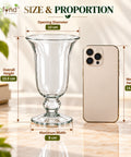 ecofynd 3.9 Inches Glass Flower Vase for Fresh & Artificial Flowers