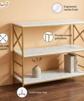 ecofynd 35-Inch Console Table – Modern Multipurpose Utility Table