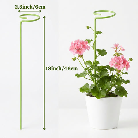 ecofynd Light Green Metal Plant Trellis – 18 Inch Rust-Resistant Stake