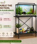 ecofynd Ecofynd AquaLift 2-Tier Metal Aquarium Stand – Strong, Sleek & Space-Saving Stand
