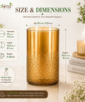 ecofynd 3.9 Inch Glass Flower Vase for Fresh & Artificial Flowers