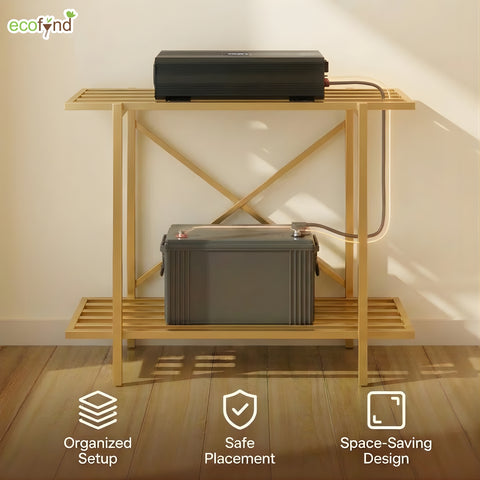 ecofynd 2-Tier Gold UPS Stand for Home and Office