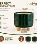 ecofynd 3.5 Inch Ceramic Plant Pots with Drainage Hole