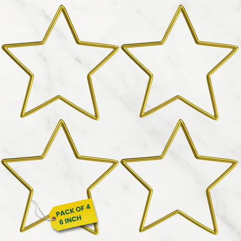 ecofynd Star 6 Inch Metal Crafts Hoops