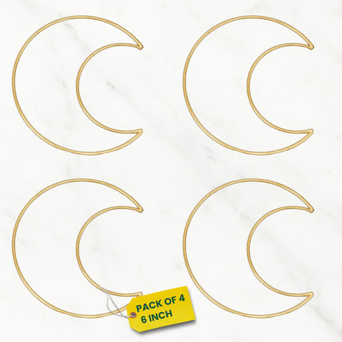 ecofynd Moon 6 Inch Metal Crafts Hoops