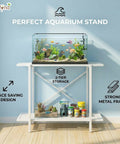 ecofynd 2-Tier White Fish Tank Stand
