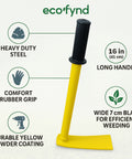 ecofynd Heavy Duty Garden Hand Hoe with 16 inch Handle – Yellow