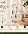 ecofynd 3.3 Inch Glass Flower Vase for Fresh & Artificial Flowers