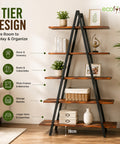 ecofynd Trivo A-Shaped 5-Tier Metal Planter Stand – Space-Saving Display Rack