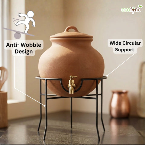 ecofynd Ecofynd Lightweight Metal Matka Stand for Kitchen - Style 3