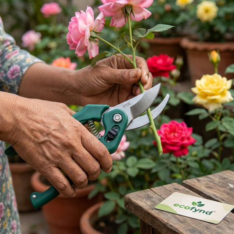 ecofynd Ecofynd Green Bypass Pruning Shears with Sharp Steel Blade