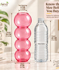 ecofynd Quad Bubble Pink Glass Vase – Modern, Minimalist & Versatile
