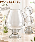 ecofynd Glass Vase for Flowers & Decor – Clear Goblet Shape | Transparent