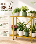 Ecofynd Adam Metal Plant Stand | 2-Tier Shelf for Indoor & Outdoor Use | Ecofynd