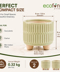 ecofynd 3.5 Inch Ceramic Plant Pots with Drainage Hole