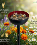 ecofynd Ecofynd Bee Watering Station with Decorative Garden Stake (Dark Red)