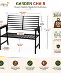 ecofynd 2 Seater Garden Bench for Indoor & Outdoor Park
