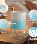 ecofynd Ecofynd Lucas Tabletop Metal Planter with Sky Blue Stand