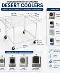 ecofynd Ecofynd GlideBase Heavy-Duty White Cooler Trolley with 360° Rotating Wheels