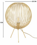 Ecofynd Ecofynd Round Metal Table Lamp – Gold Utility Light