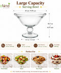 ecofynd Glass Fruit Bowl with Pedestal Stand