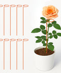 ecofynd Orange Metal Plant Trellis – 18 Inch Rust-Resistant Stake