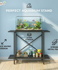 ecofynd 2-Tier Black Fish Tank Stand
