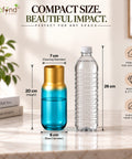ecofynd Glass Vase for Flowers & Decor – Clear Tumbler Shape | Aqua & Gold