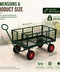ecofynd Heavy Duty Metal Cart Trolley for Material Handling