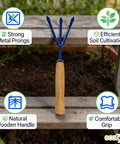 ecofynd Cultivator with Wooden Handle
