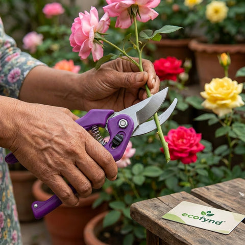 ecofynd Ecofynd Purple Bypass Pruning Shears with Sharp Steel Blade