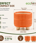 ecofynd 3.5 Inch Ceramic Plant Pots with Drainage Hole