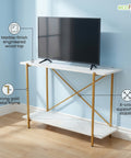ecofynd Elix Jr. 35 Inch TV Stand – Modern Multipurpose Utility Console