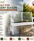 ecofynd 2 Seater Garden Bench for Indoor & Outdoor Park