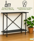 ecofynd 2-Tier Black UPS Stand for Home and Office