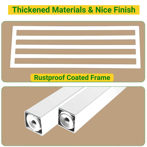 Ecofynd White Heavy-Duty Metal Plant Stand – Stable Multi-Pot Organizer