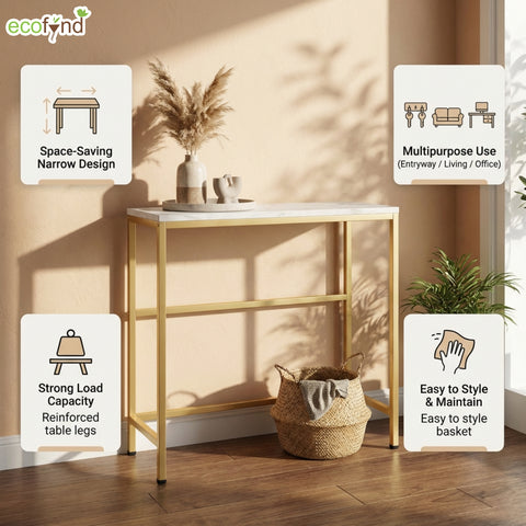 ecofynd 35 Inch 3 Tier Console Table