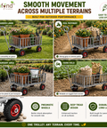 ecofynd Heavy Duty Metal Dump Cart Trolley for Material Handling