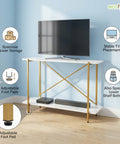 ecofynd Elix Jr. 35 Inch TV Stand – Modern Multipurpose Utility Console